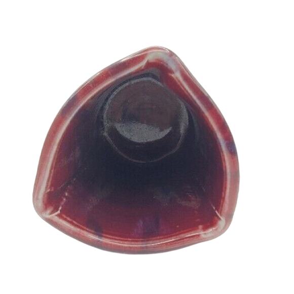 Red Blue Studio Art Pottery Vase Drip Large Stoneware Ceramic Holder Iowa Corbin - Picture 12 of 12